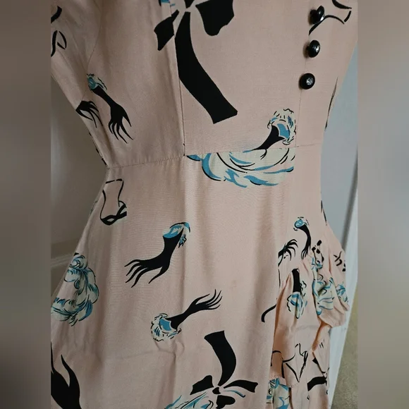 Rare Trashy Diva Slap and Tickle Pink Rayon Dress - Picture 6 of 13